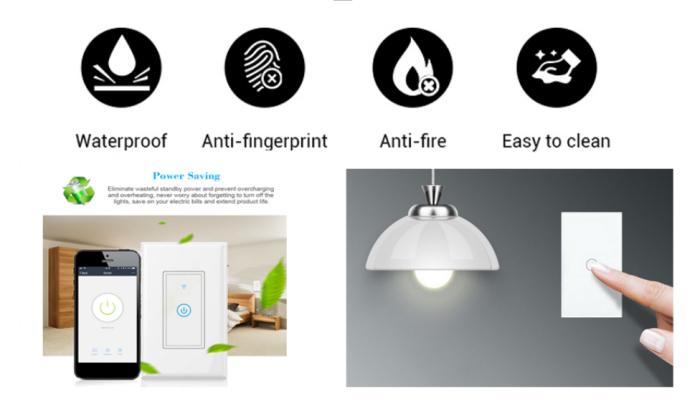 smart home touch glass banner